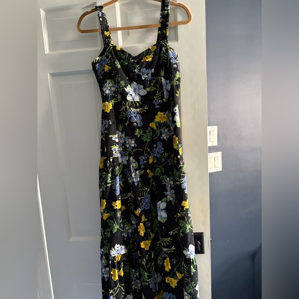 Zara Midi Floral Print Dress Size S